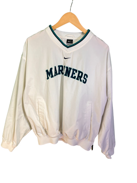 Vintage 00's Nike Center Swoosh Mariners Pullover Jacket Size Medium