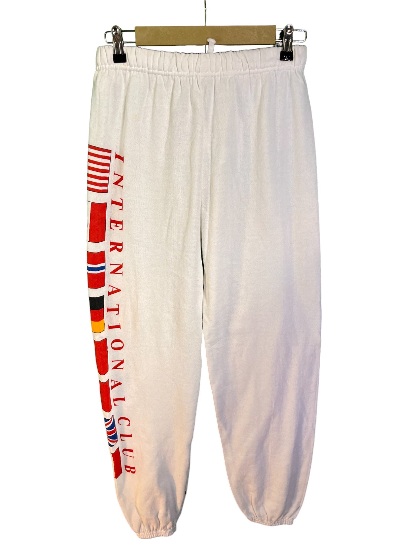 Vintage Logo 7 International Club Flag Sweatpants Size Medium (28-30)