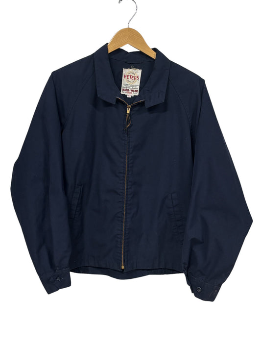 Vintage 60's Peters Sportswear Navy Blue Zip Up Jacket Size Medium (40)