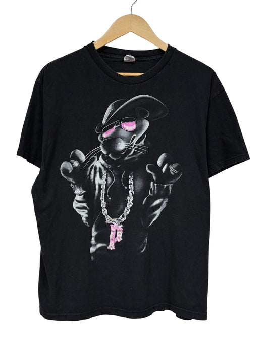 Vintage Y2K Pink Panther Hip Hop Cartoon Graphic Tee Size XL