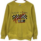 Vintage 90's New York Taxi Yellow Crewneck Sweater Size Large