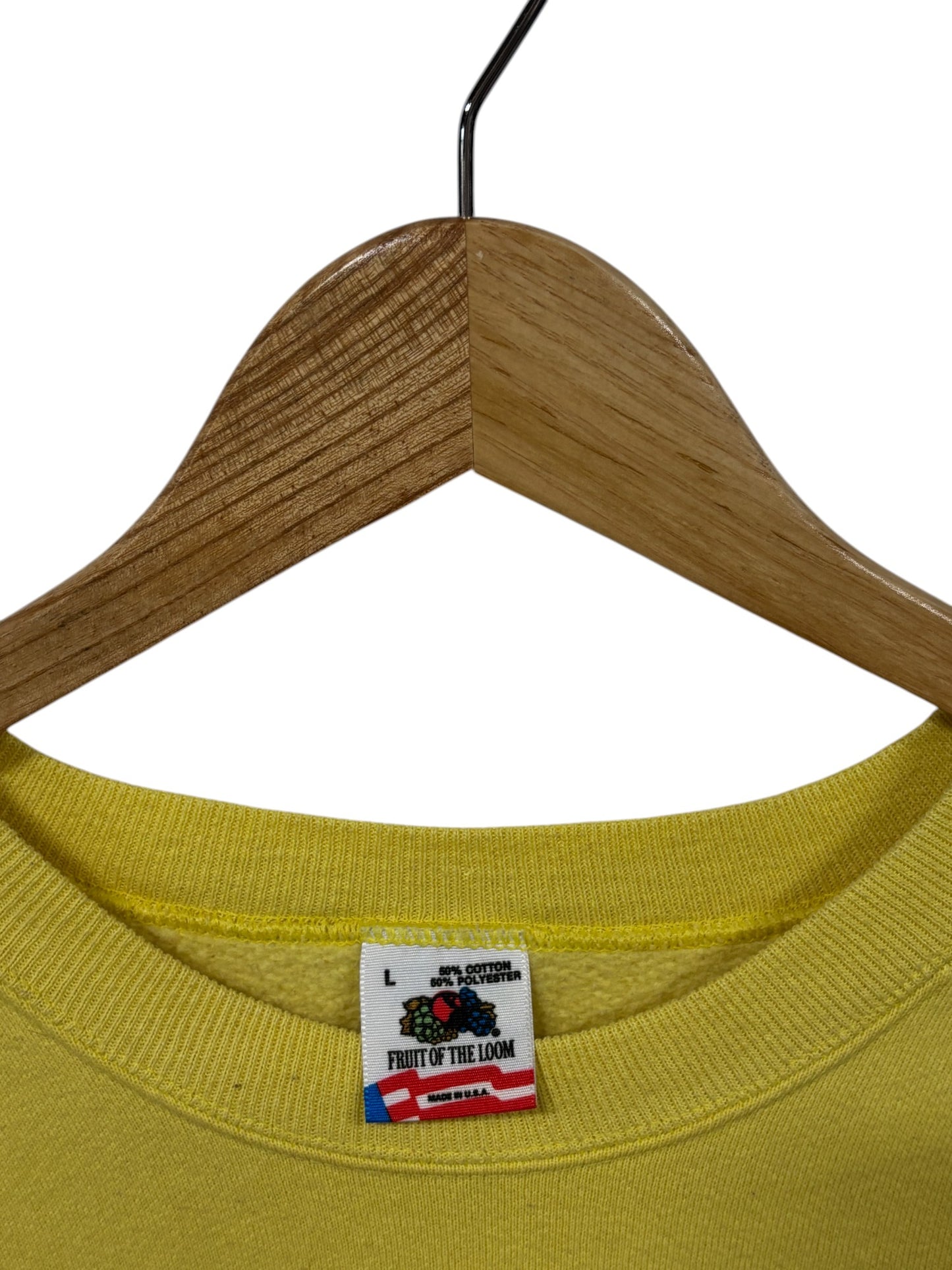 Vintage 90's New York Taxi Yellow Crewneck Sweater Size Large