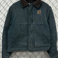 Vintage Carhartt J22 HTG Heart Green Zip Up Traditional Jacket Size Large