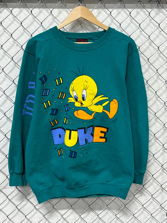 Vintage 90's Looney Tunes Tweety Bird Duke University Sweater Size Medium