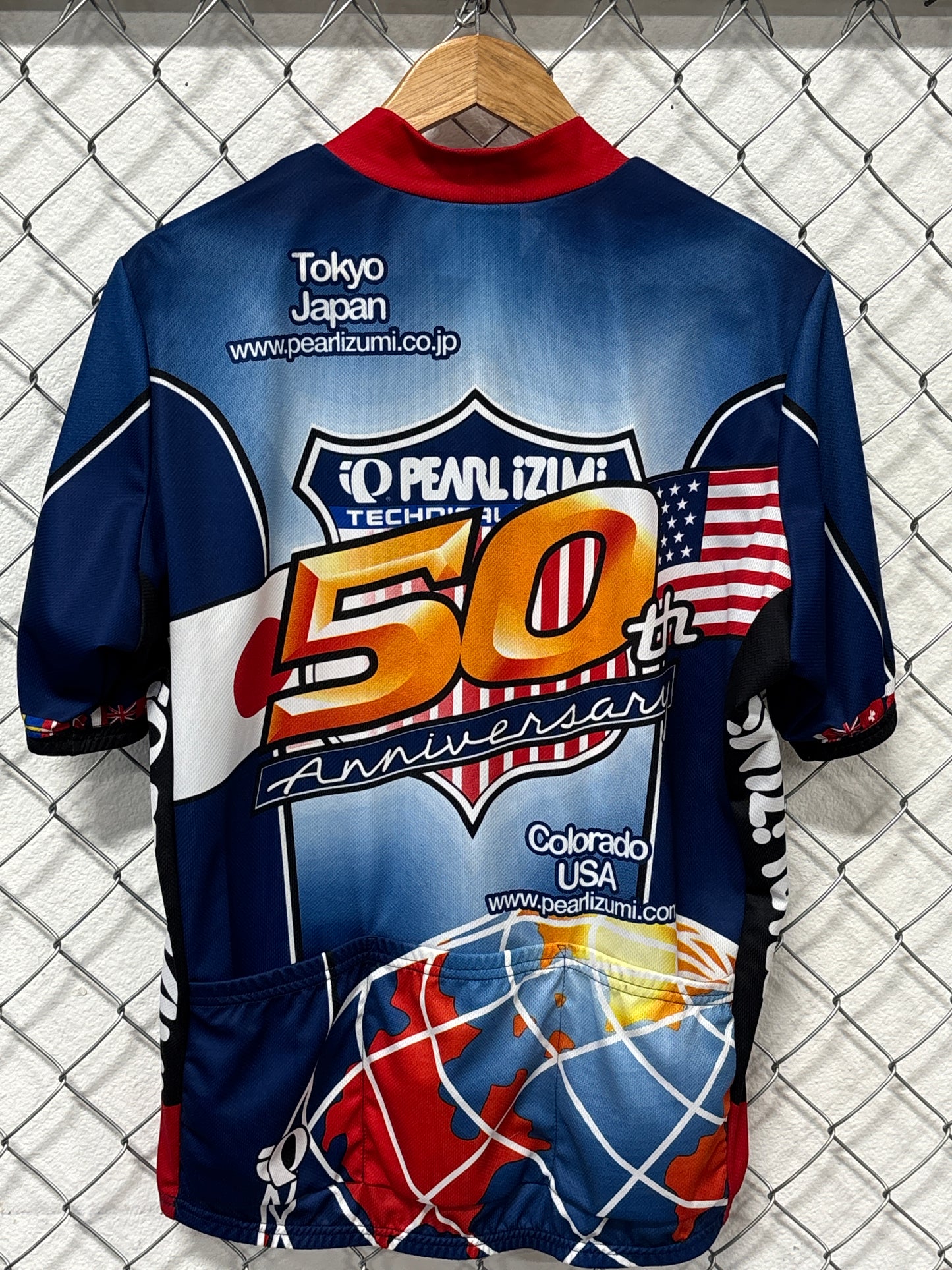 Vintage 50th Anniversary Pearl Izumi Cycling Shirt Size Large