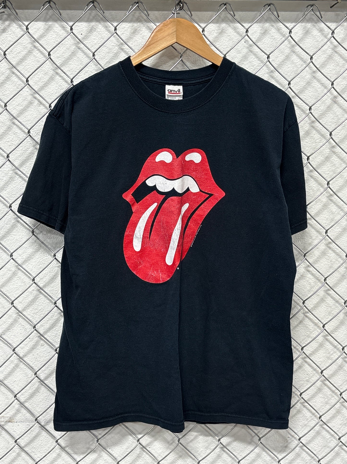 Vintage Y2K Rolling Stones Band Logo Graphic Tee Size Large