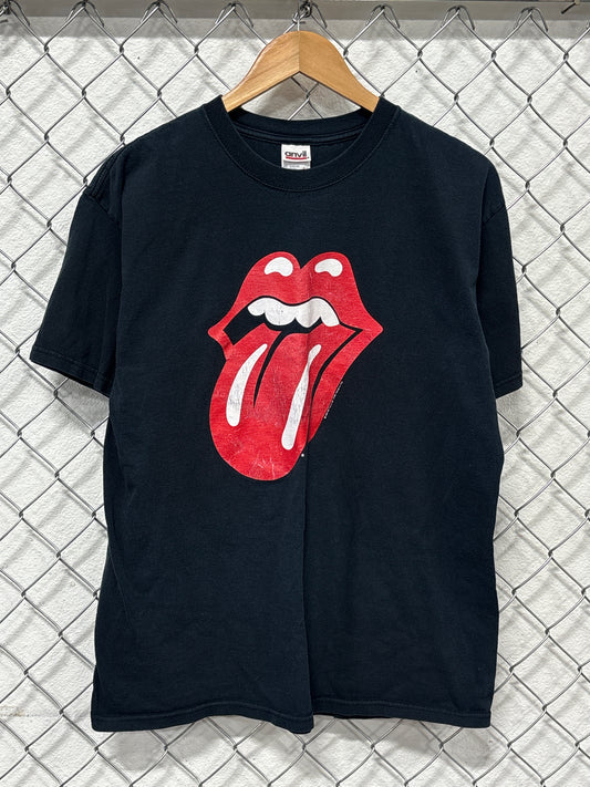 Vintage Y2K Rolling Stones Band Logo Graphic Tee Size Large