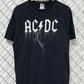 Vintage  Y2K ACDC Thunderstruck Band Graphic Tee Size Large