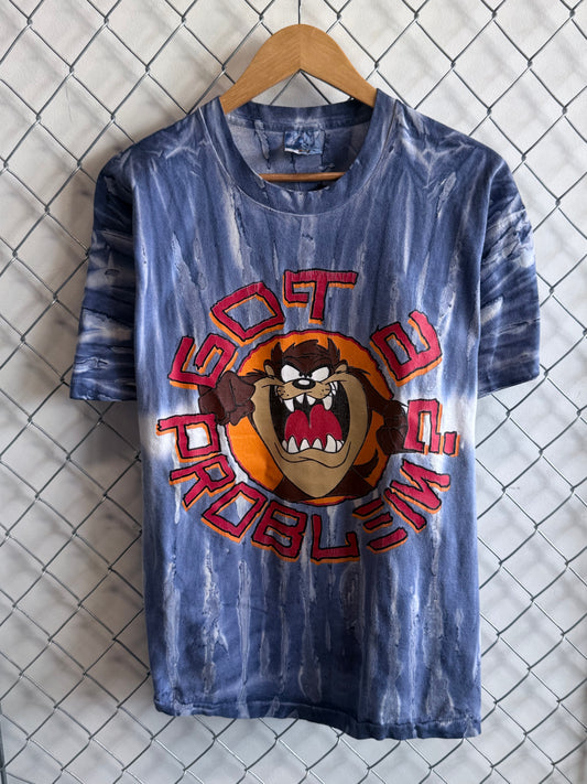 Vintage 90's Taz Looney Tunes Got a Problem Cartoon Tee Size Large