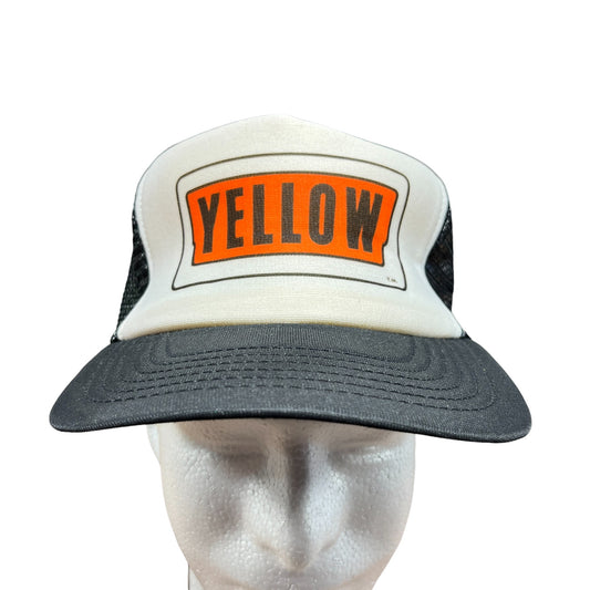 Vintage 90's Yellow Freight Trucker Snapback Hat