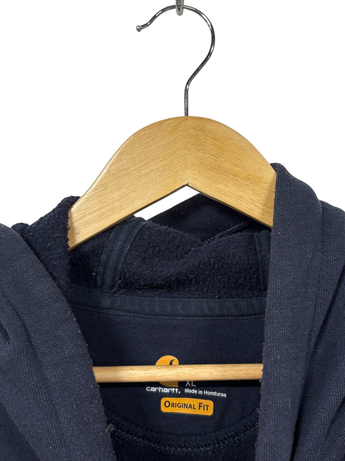 Carhartt Classic Logo Navy Blue Hoodie Size XL
