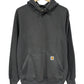 Carhartt Classic Logo Faded Grey Hoodie Size XL