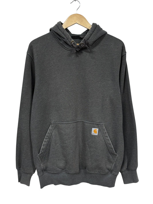Carhartt Classic Logo Faded Grey Hoodie Size XL