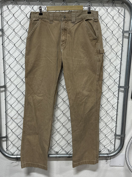 Carhartt Brown Relaxed Fit Carpenter Pants Size 36x32