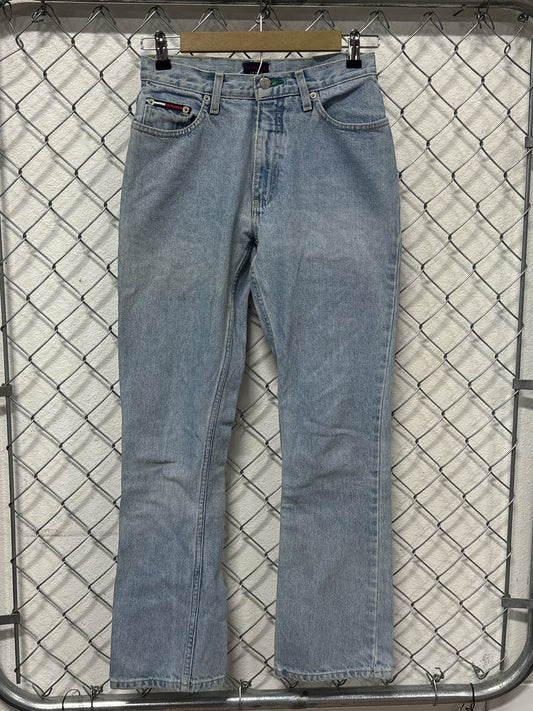 Vintage 90's Tommy Hilfiger Women's Light Wash Denim Jeans Size 27x29