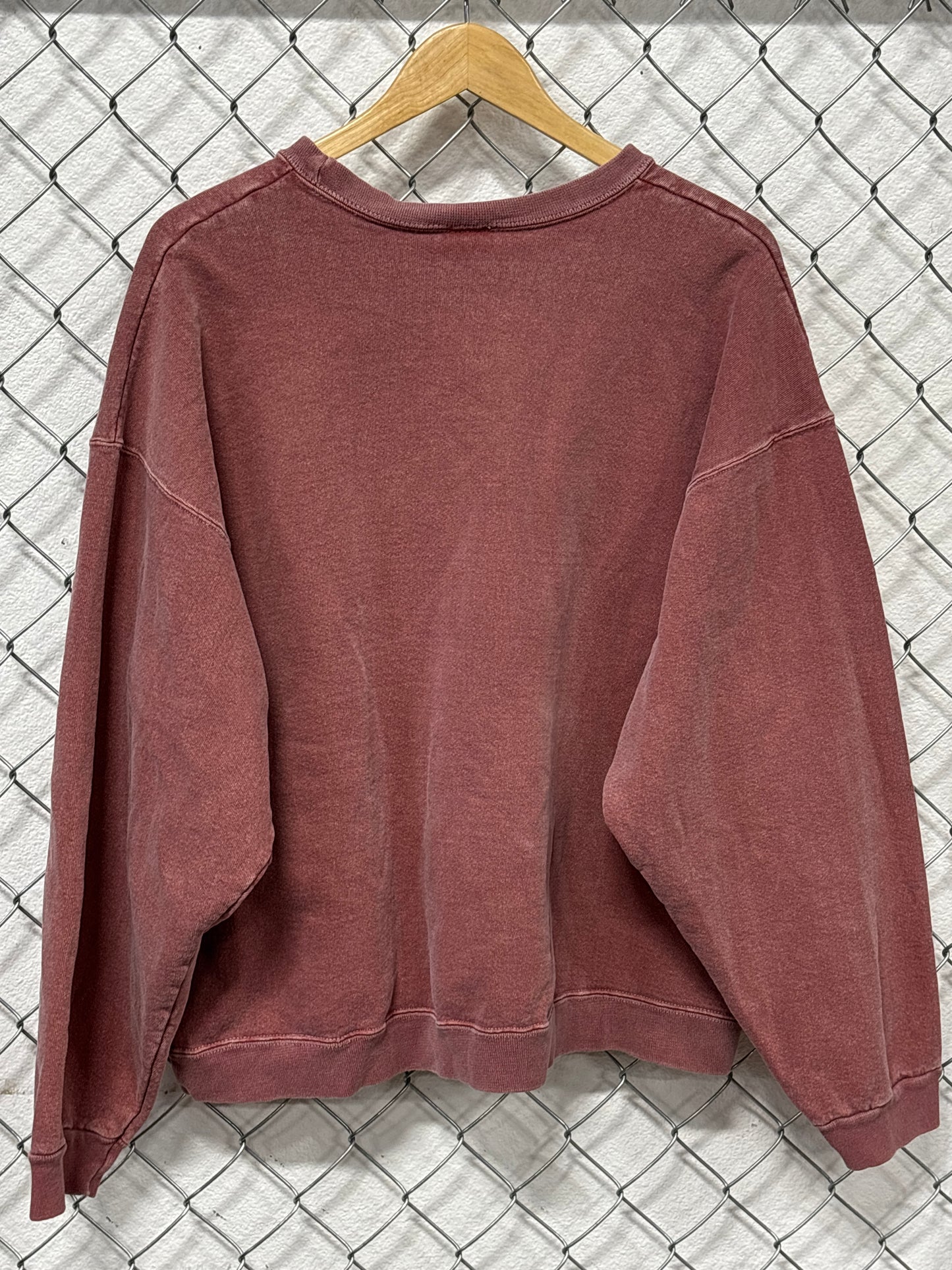 Vintage 90's Rocke Gear Overdyed Red Crewneck Sweater Size XL