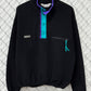 Vintage 90's Columbia Black Snap T Fleece Sweater Size Large