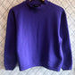 Vintage Catalina Women's Purple Cropped Crewneck Sweater Size Medium