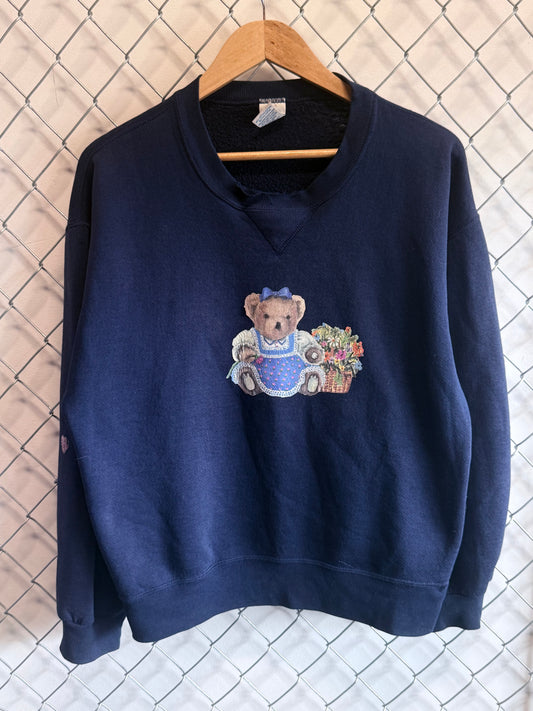 Vintage 90's Grandma Teddy Bear Sweater Size Large