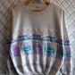 Vintage 80's Grandma Ski Bear All Over Print Sweater Size XL
