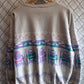 Vintage 80's Grandma Ski Bear All Over Print Sweater Size XL