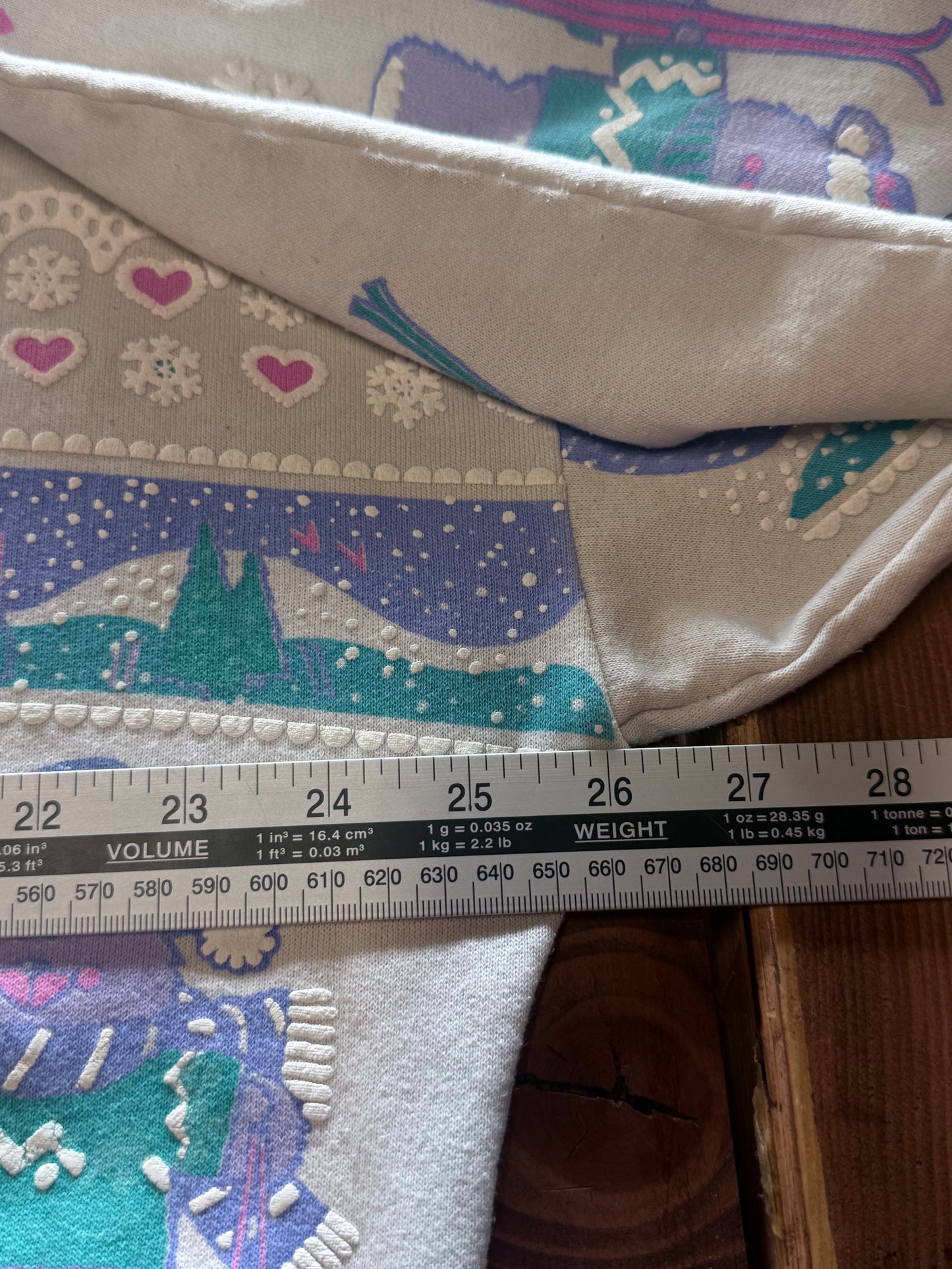 Vintage 80's Grandma Ski Bear All Over Print Sweater Size XL