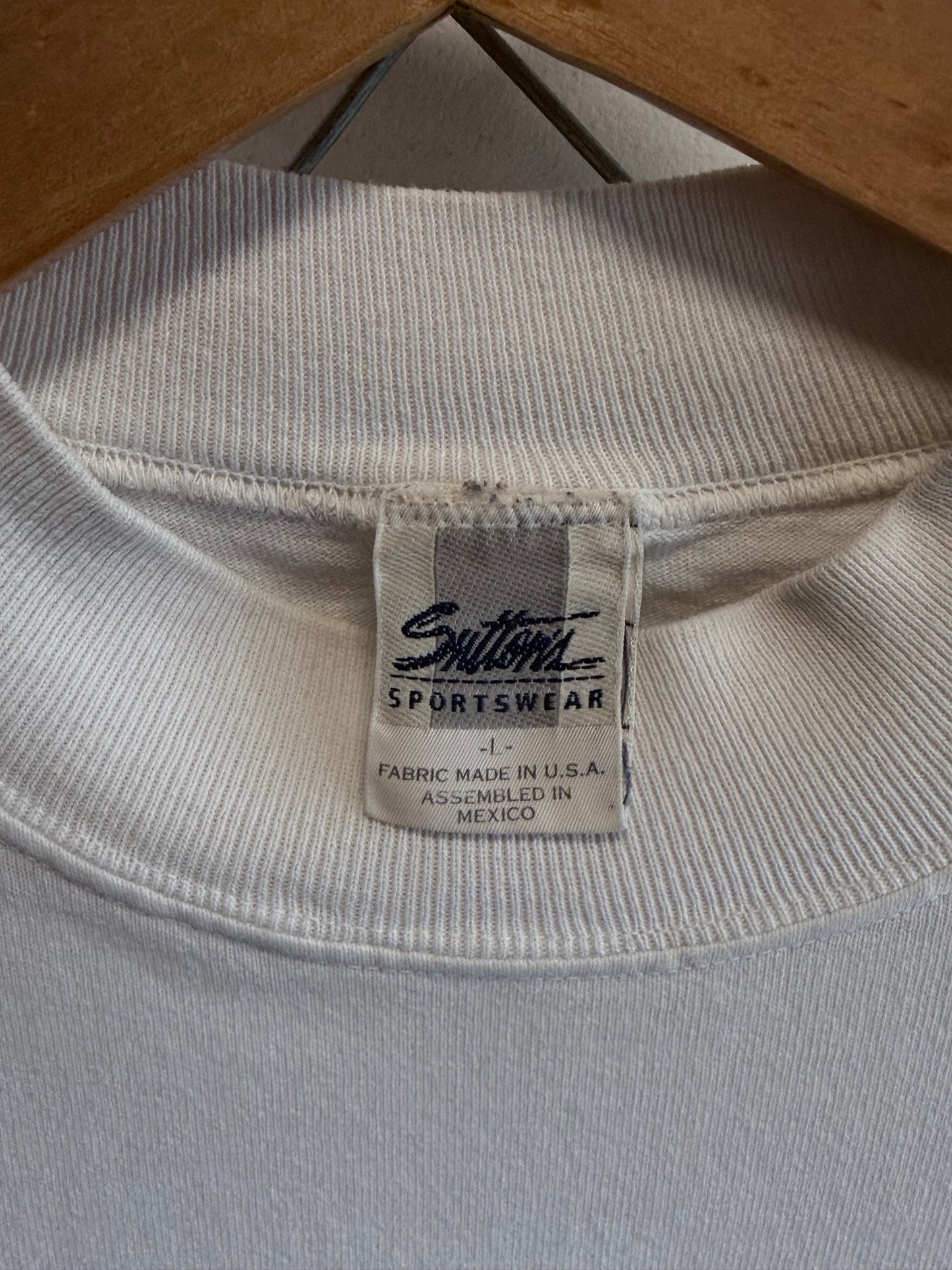 Vintage 90's Billings Athletic Club White Long Sleeve Shirt Size Large