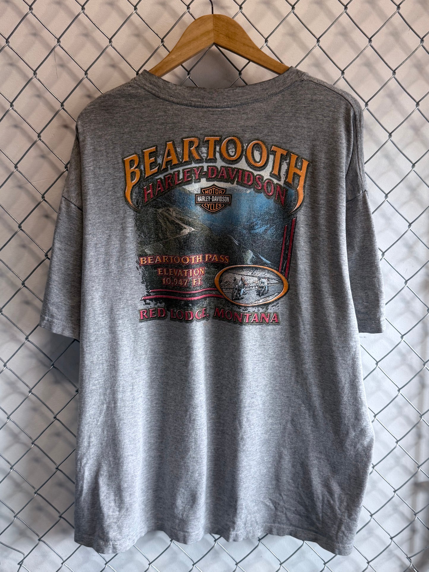 Harley Davidson Red Lodge Montana Beartooth Biker Graphic Tee Size 3XL
