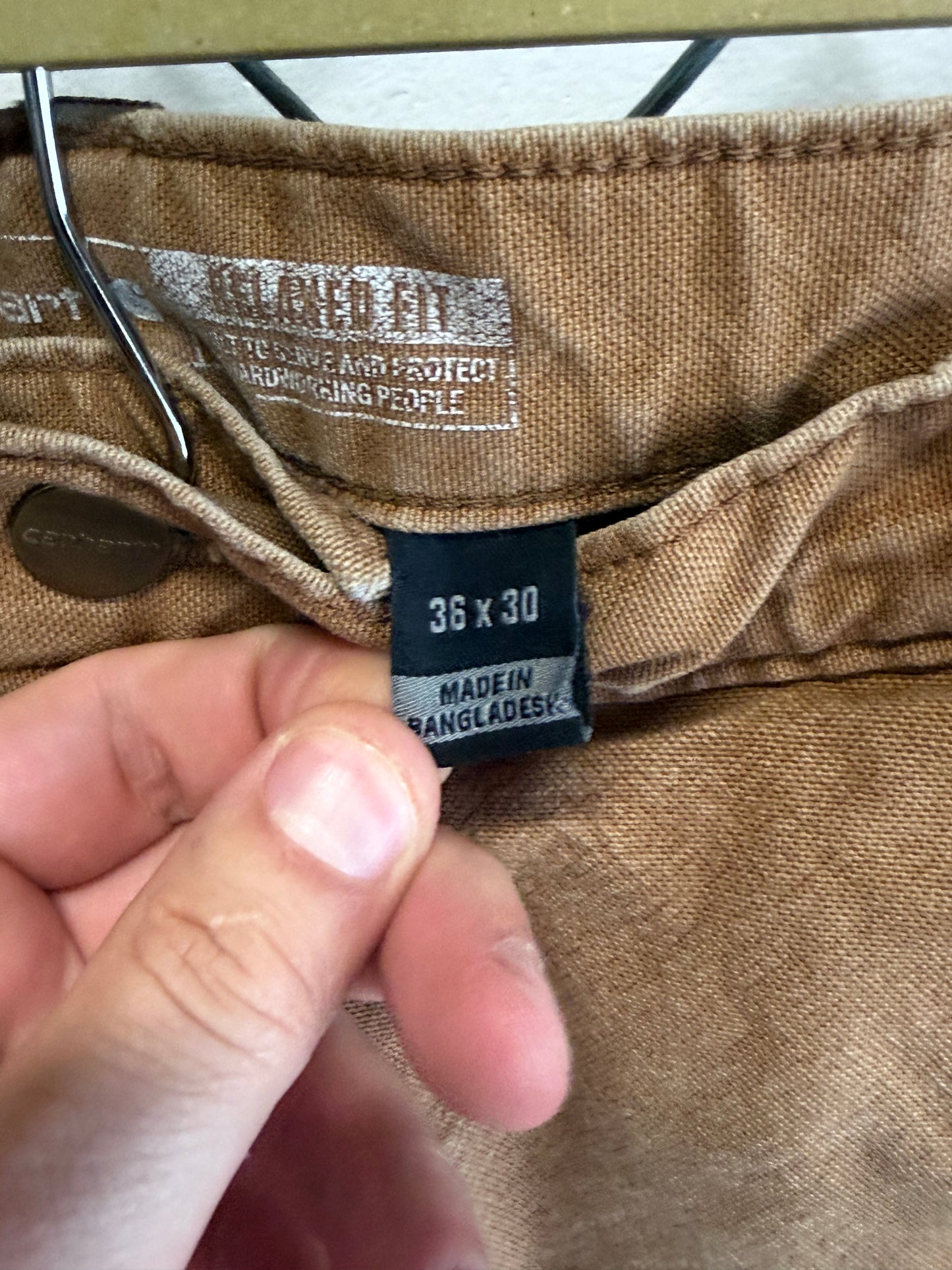 Carhartt Brown Double Knee Carpenter Pants Size 34x29
