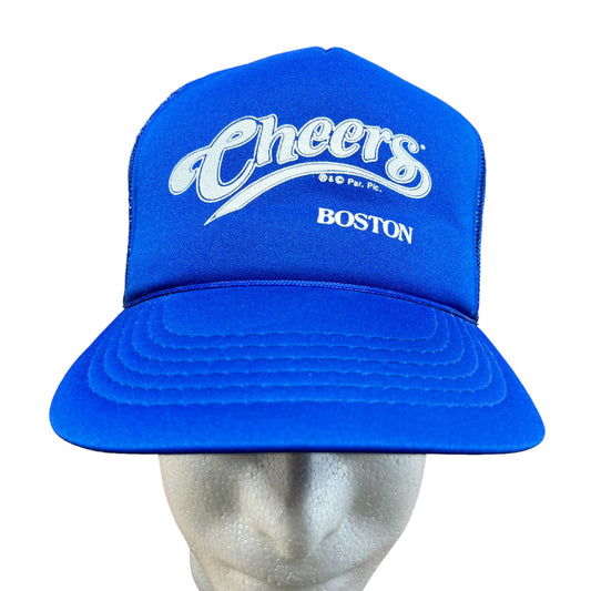 Vintage 90's Cheers Boston Blue Snapback Trucker Hat