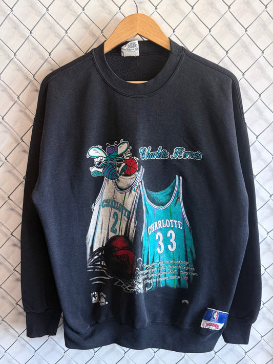 Vintage 90's Nutmeg Charlotte Hornets Locker Room Sweater Size Large