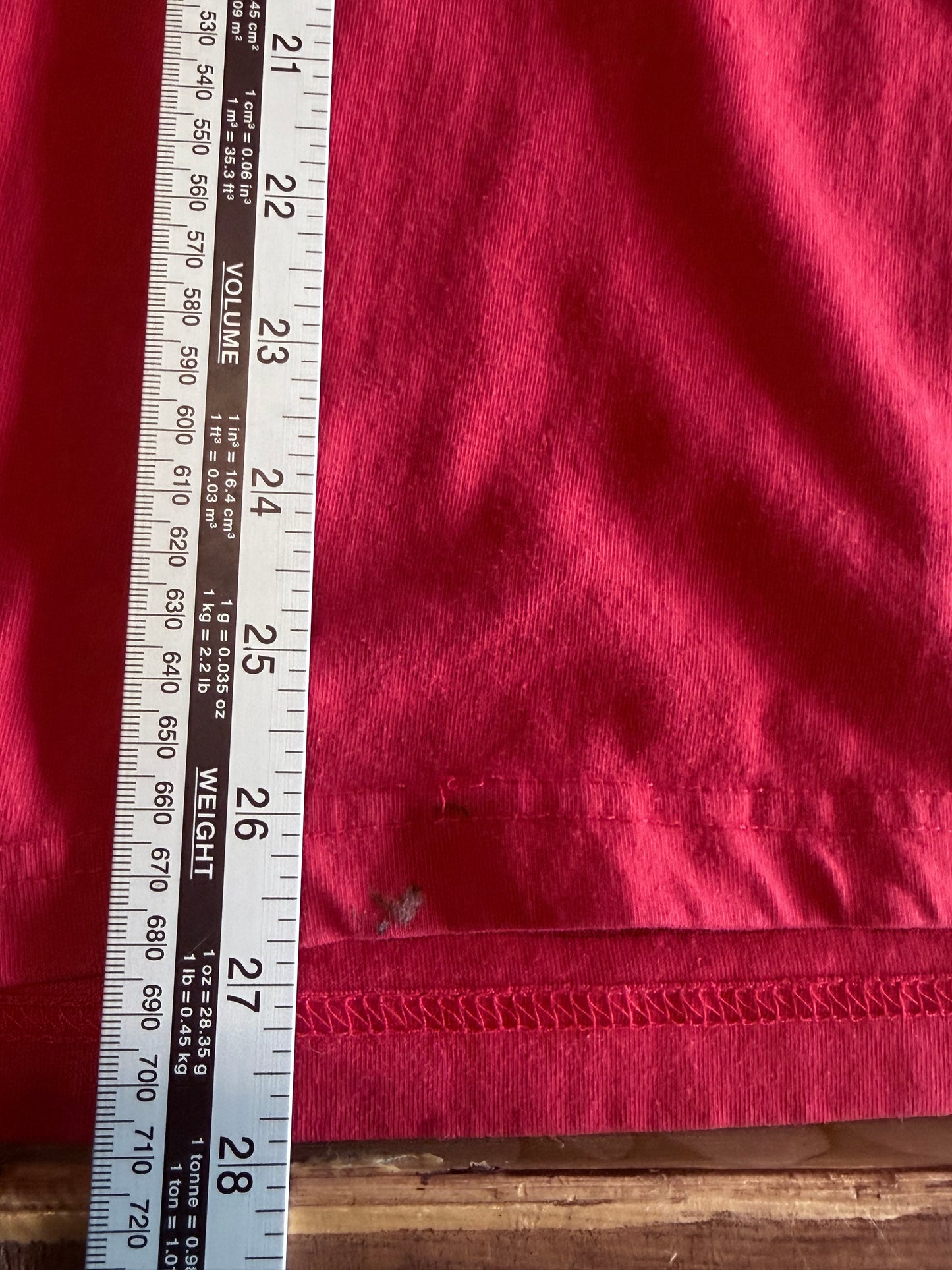 Vintage Red Blank Long Sleeve Shirt Size XL