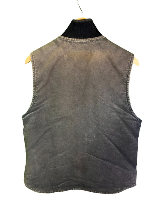 Vintage Carhartt Sun Faded Zip Up Insulated Work Vest Size Medium
