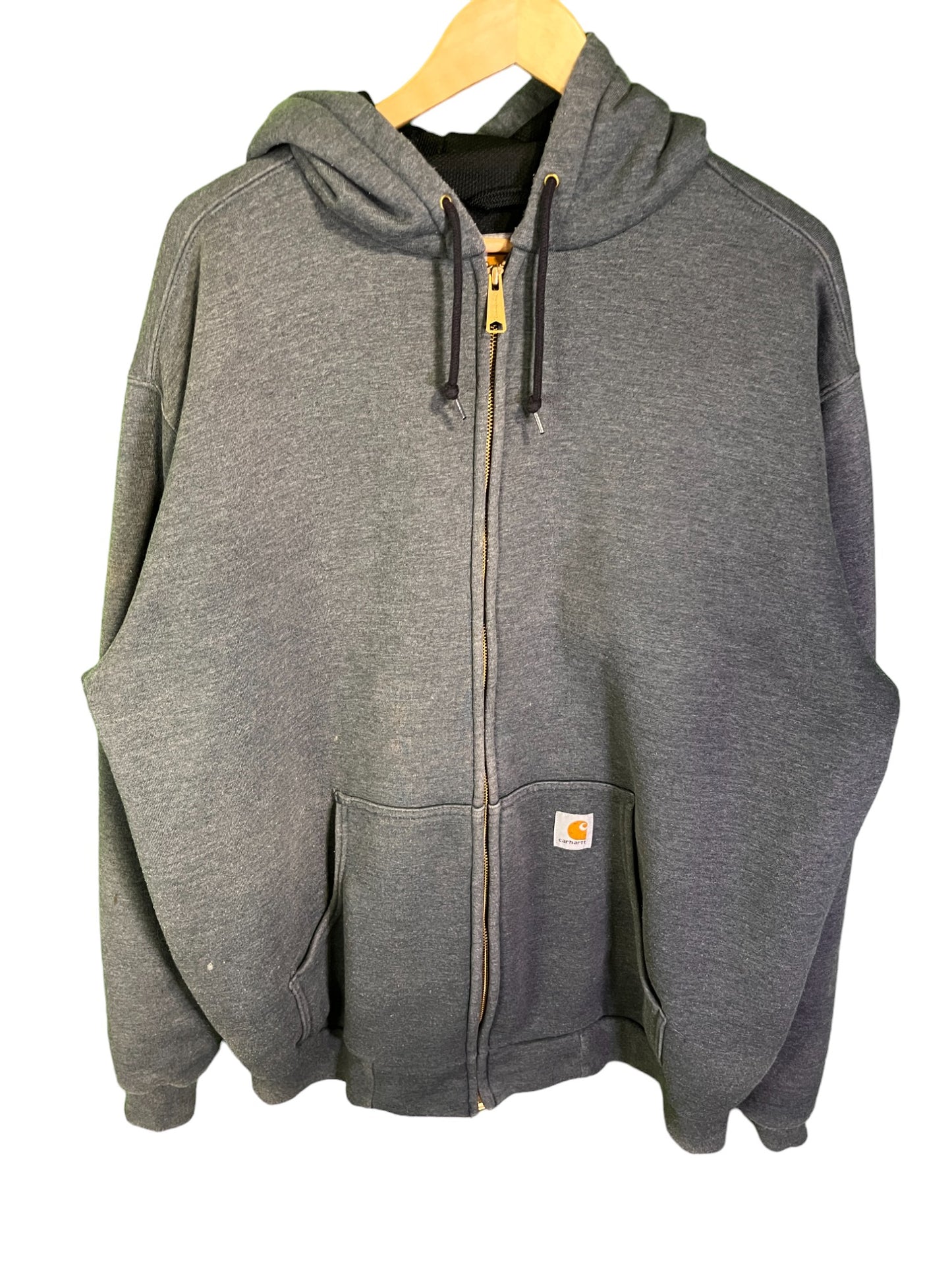 Vintage 00's Carhartt Grey Full Zip Hoodie Size XXL