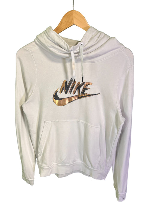 Nike Scribble Swoosh Logo Mock Neck Pullover Hoodie Size XS