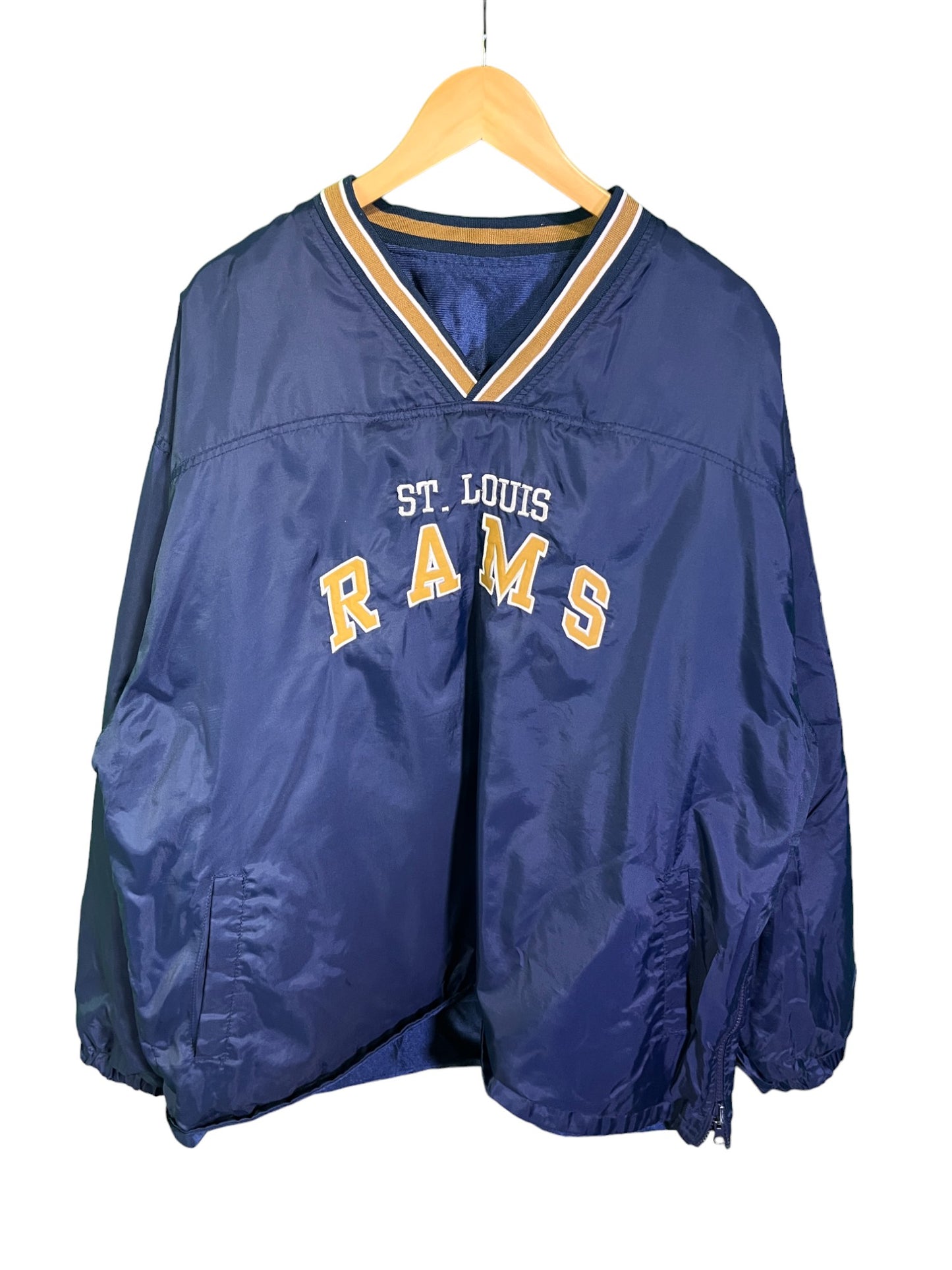 Vintage St. Louis Rams NFL Arc Logo Pullover Jacket Size XL/XXL