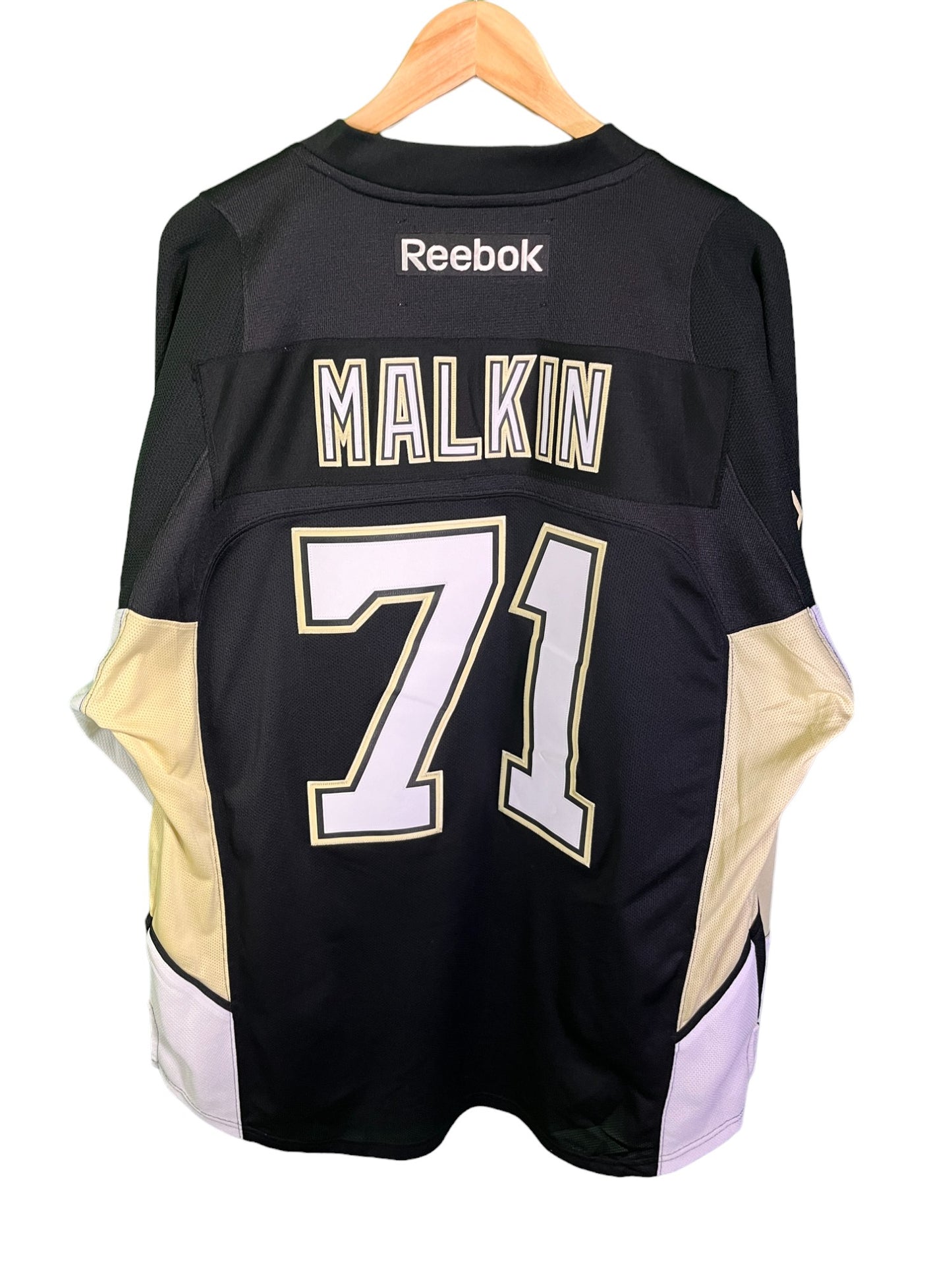 Reebok Pittsburgh Penguins Malkin #71 Throwback Hockey NHL Jersey Size XL