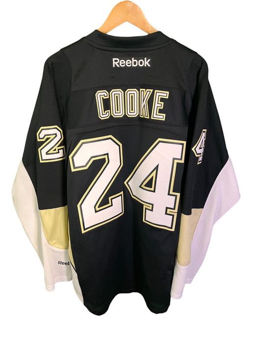 Reebok Pittsburgh Penguins Cooke #24 Throwback Hockey NHL Jersey Size XL