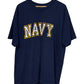 Vintage 90's Navy Collegiate Graphic Tee Size XXL