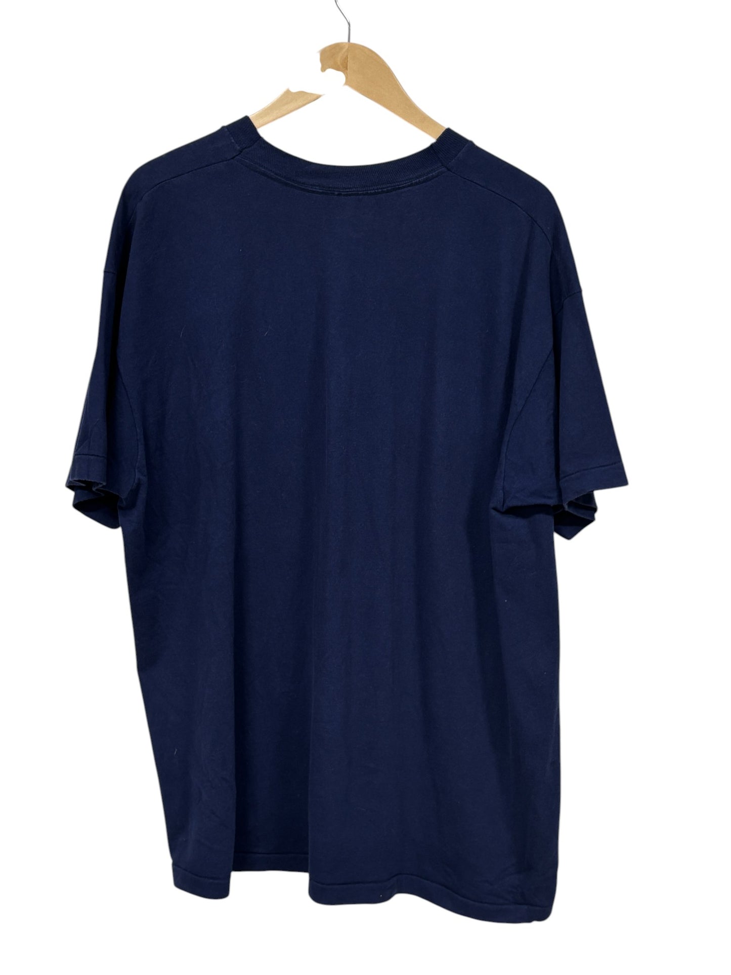 Vintage 90's Navy Collegiate Graphic Tee Size XXL