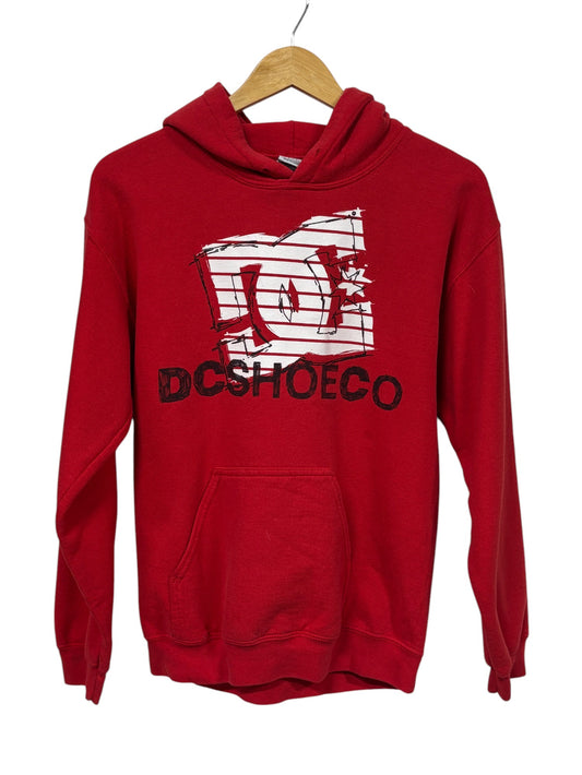 Vintage Y2K DC Shoes Skate Company Red Hoodie Size Small