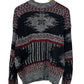 Vintage 90's Sostanza Fashion Police Knit Acrylic Sweater Size Large