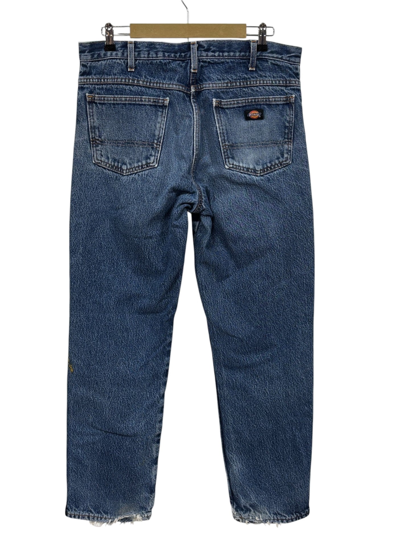 Vintage Dickies Relaxed Fit Flannel Lined Denim Jeans Size 34x32
