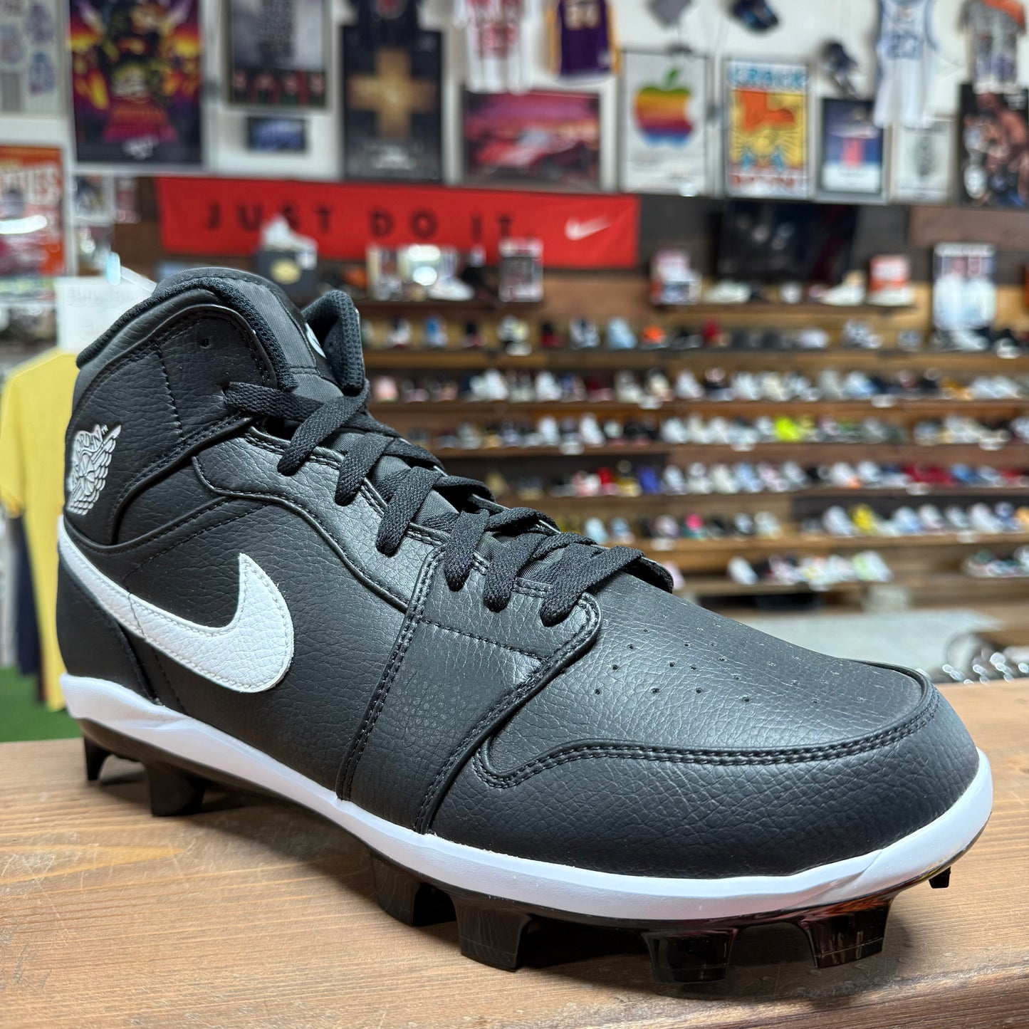 Jordan 1 Cleat MCS 'Black White' Size 12 (DS)