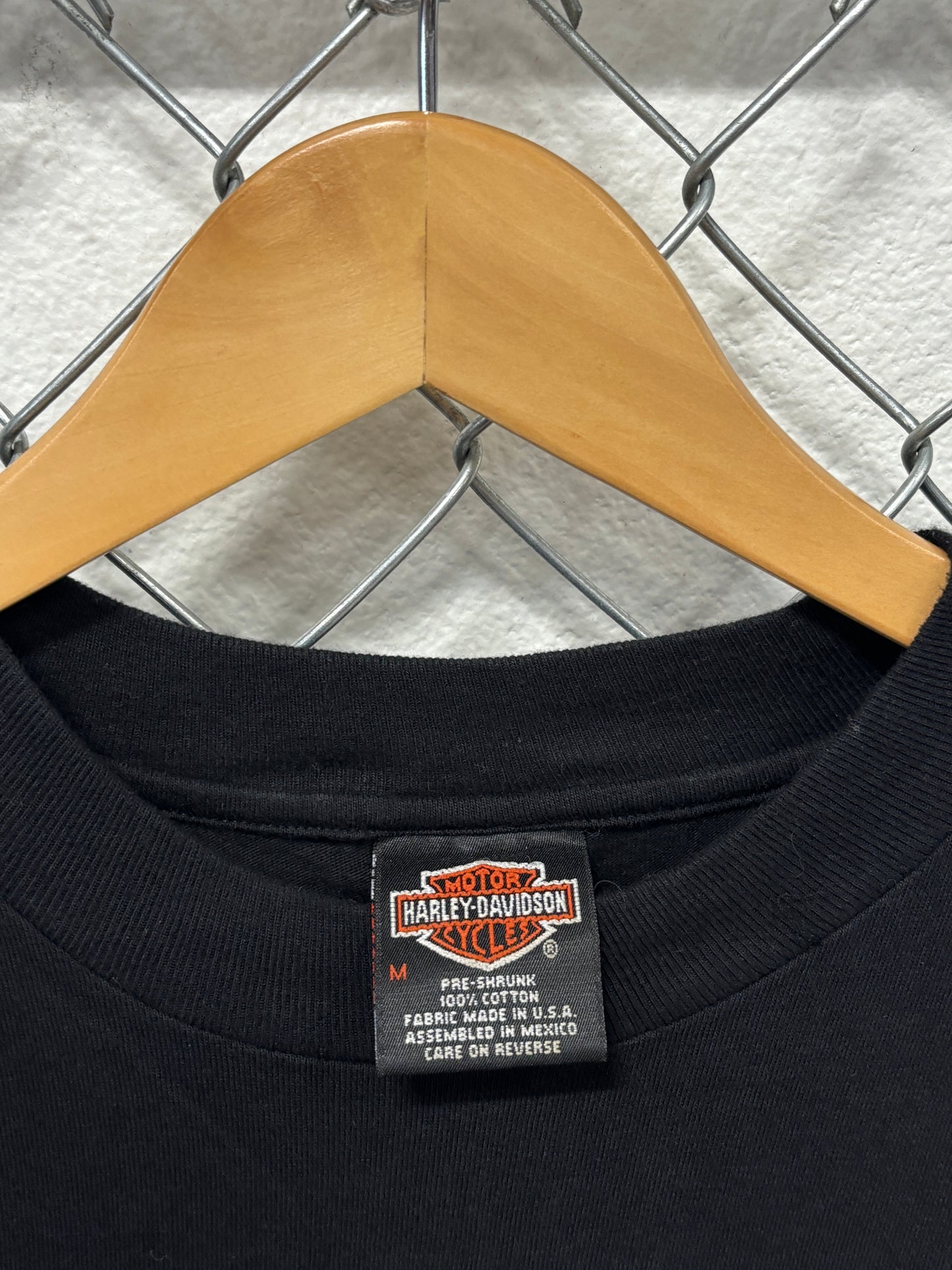 Vintage 90's Harley Davidson Chicago Pocket Biker Graphic Tee Size Medium