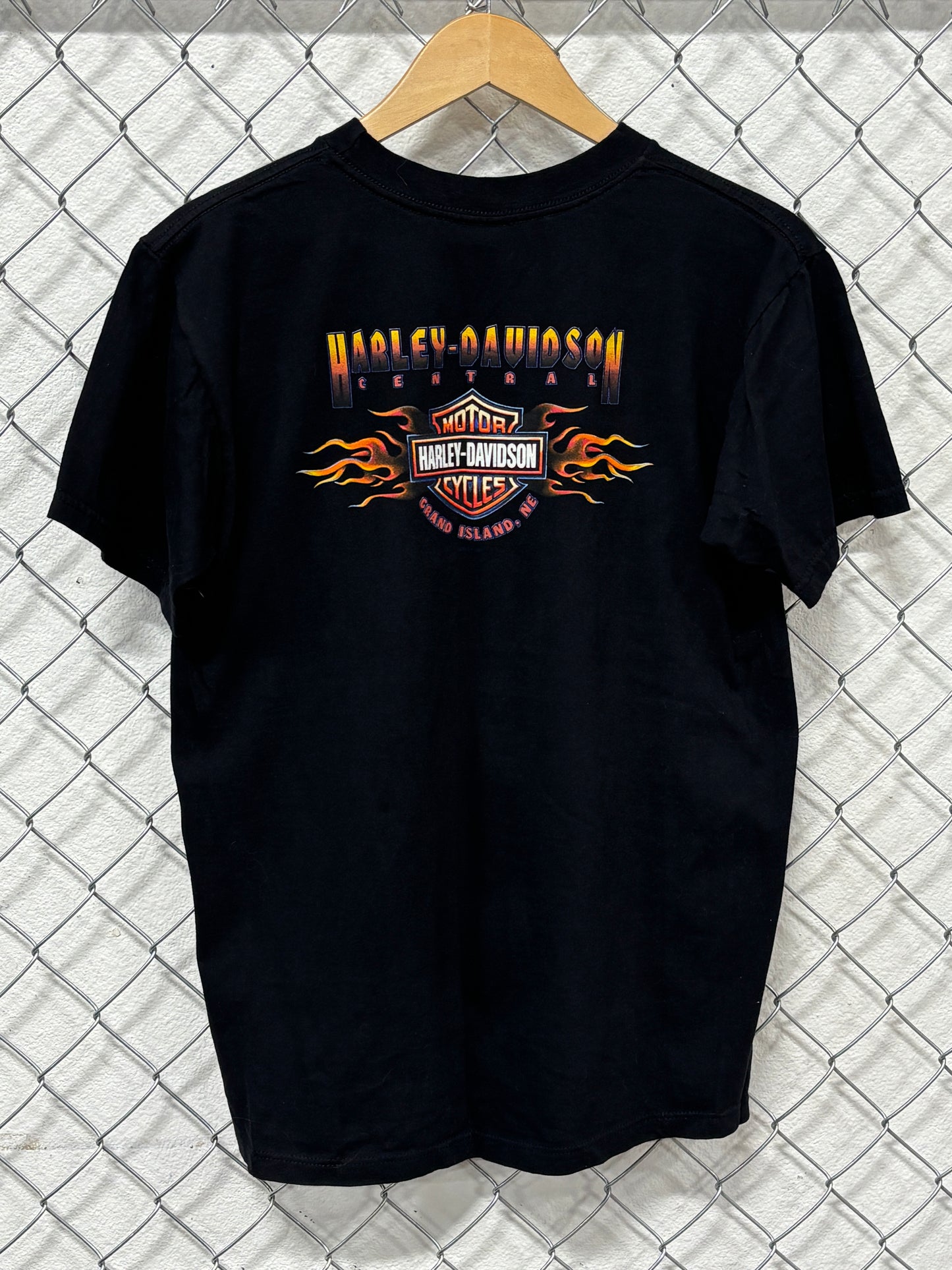 Vintage 90's Harley Davidson Nebraska Pocket Biker Tee Size Medium