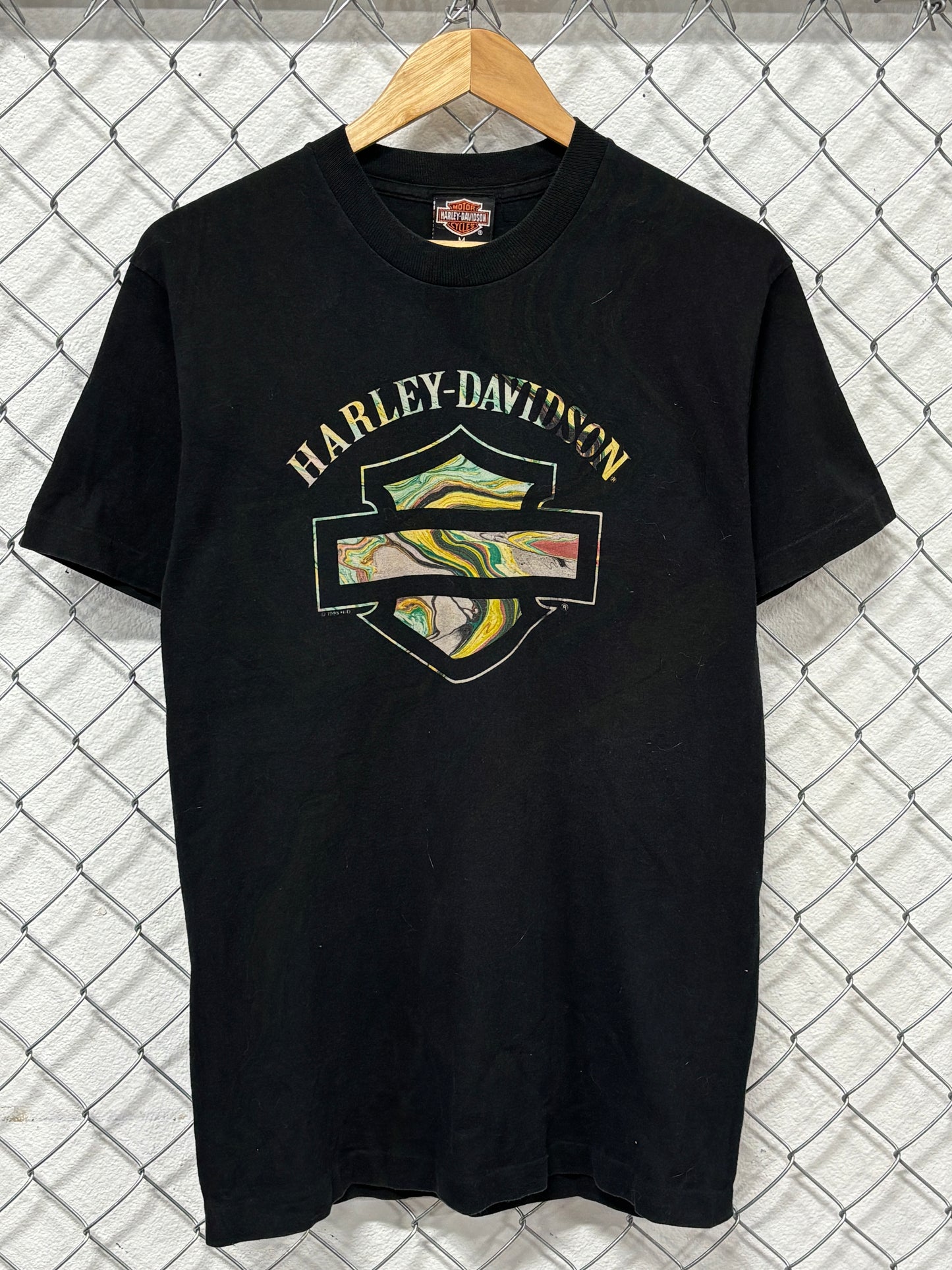 Vintage 90's Harley Davidson Fat Hawg Biker Graphic Tee Size Medium