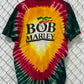 Vintage 90's Bob Marley Confrontation Reggae Tie Dye Band Tee Size XL