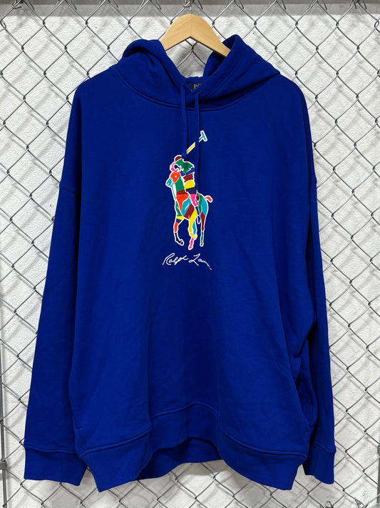 Polo Ralph Lauren Big Fit Pony Blue Hoodie Size XXL