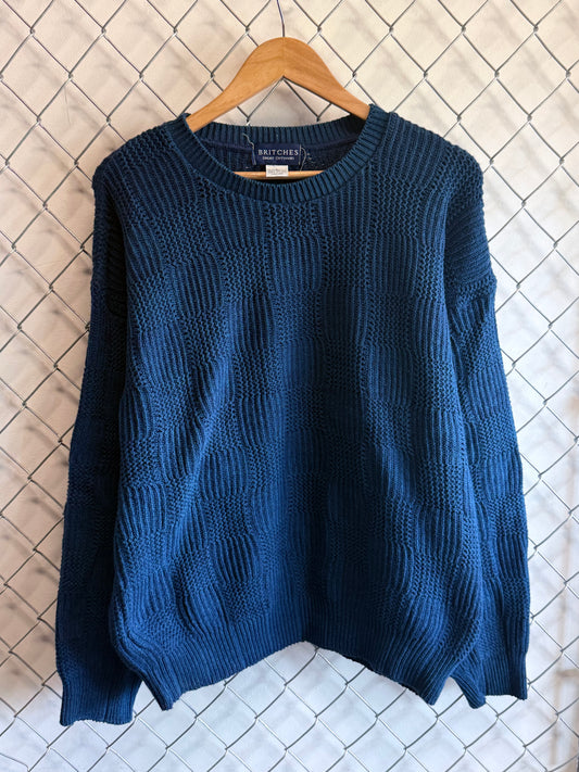 Vintage 90's Britches Outdoor Knit Cotton Sweater Size Large